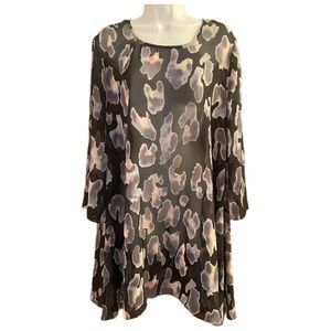 Come N See Sheer Abstract Tunic, Size XL